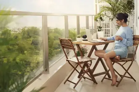 dlf-privana-south-balcony-work-life-balance - KN Estate